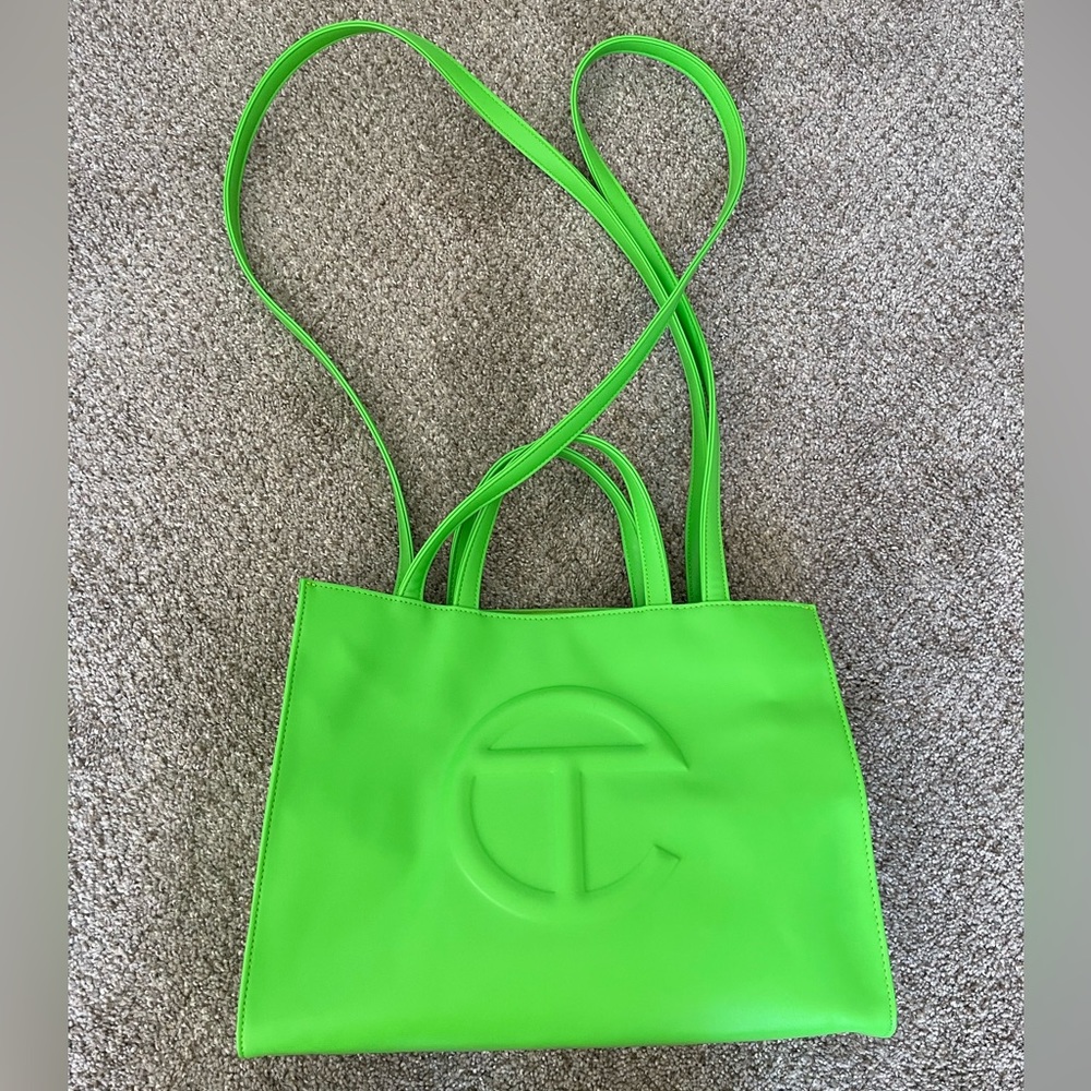 Telfar Highlighter Green Medium Shopping Bag - LIKE NEW!